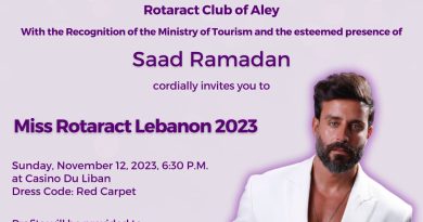 سعد رمضان يحيي Miss Rotaract Lebanon 2023 في كازينو لبنان في ١٢ نوفمبر